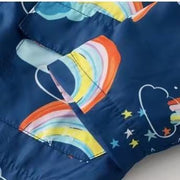 Doodle Rainbow Stars Hooded Jacket Coat - MomyMall