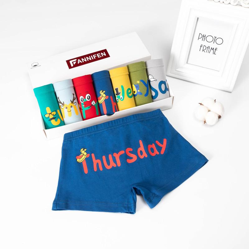 Weekdays Cotton Boys' Boxer Briefs [Set of 7] - MomyMall 3-4 Years