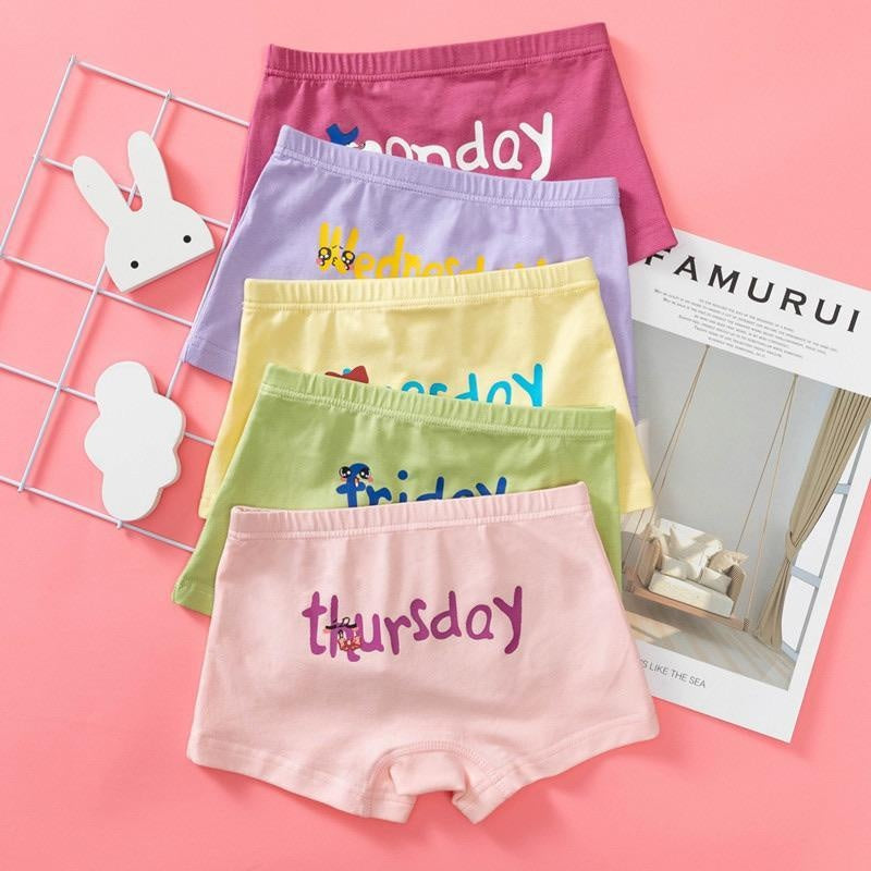 Weekdays Cotton Boy Shorts [Set of 5] - MomyMall 3-4 Years