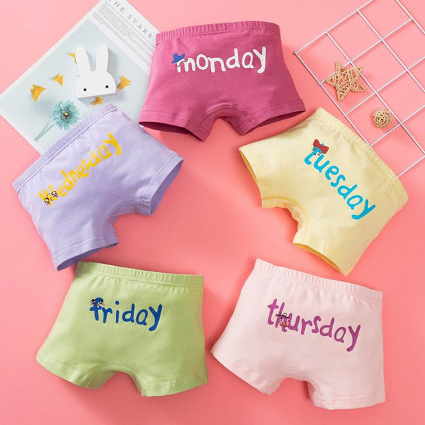 Weekdays Cotton Boy Shorts [Set of 5] - MomyMall