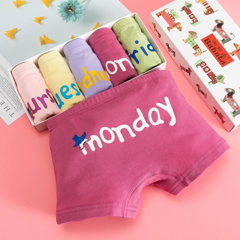 Weekdays Cotton Boy Shorts [Set of 5] - MomyMall