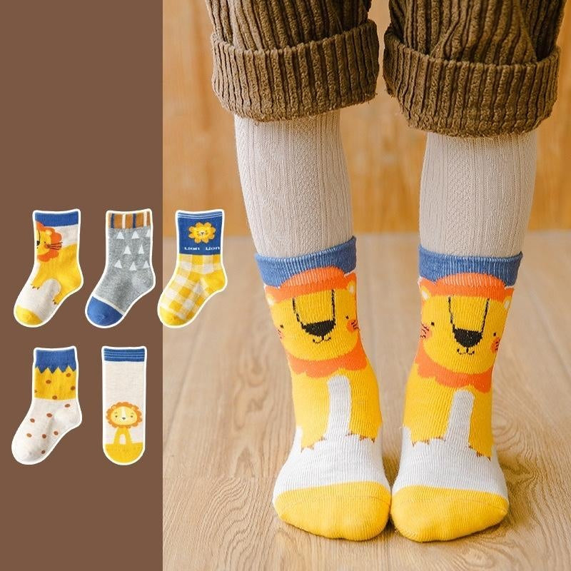 Animal Zoo Socks [Set of 5] - MomyMall