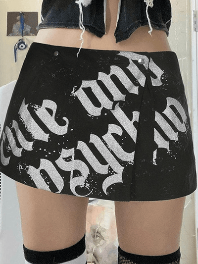Wrap Printed Ultra Mini Skirt