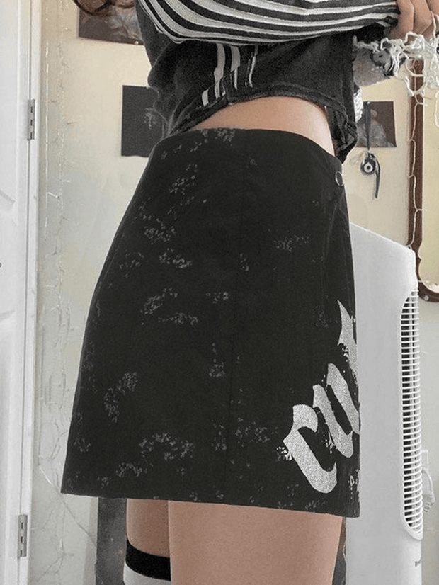 Wrap Printed Ultra Mini Skirt