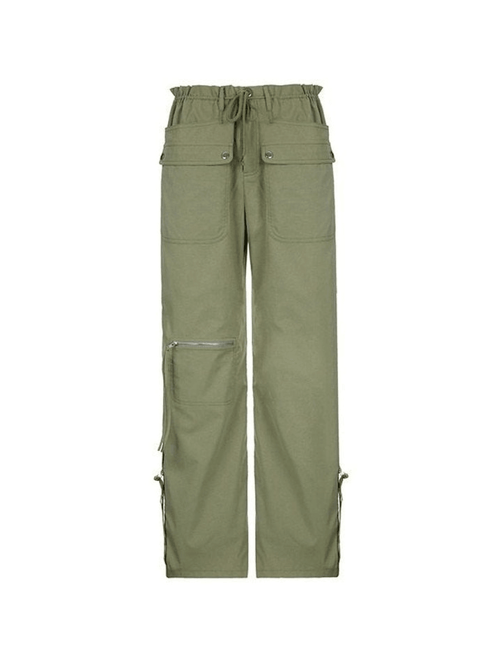 Y2K Baggy Parachute Cargo Pants - MomyMall