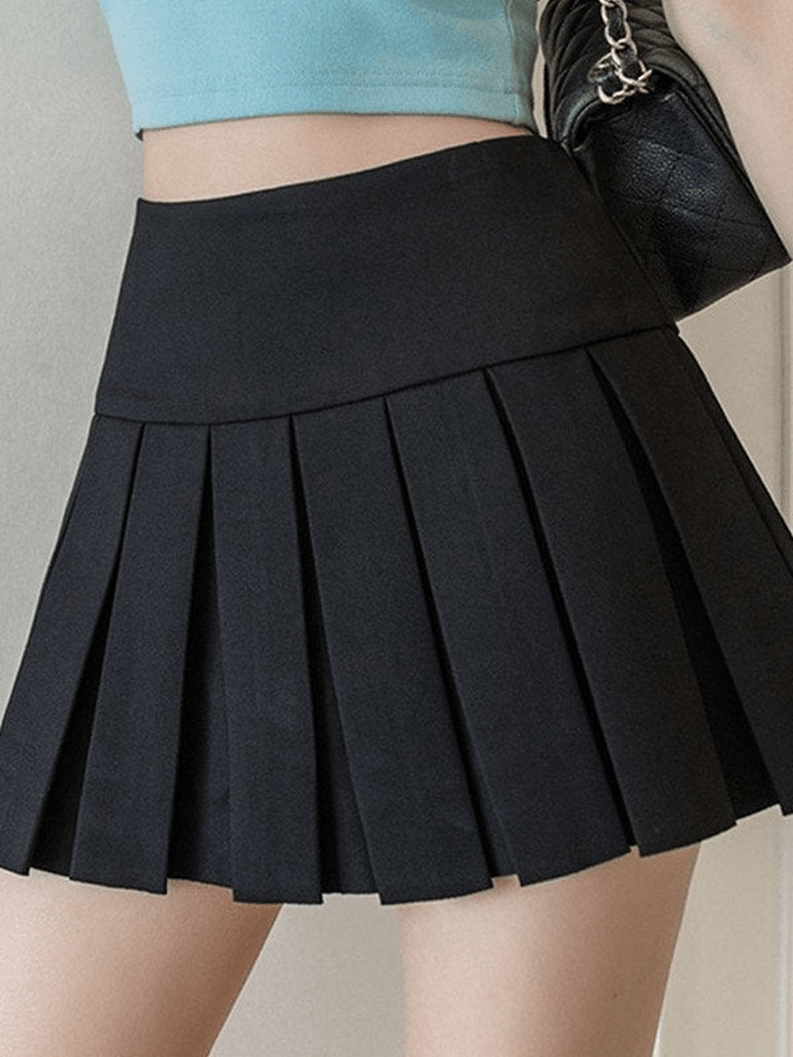 Y2K Pleated Mini Skirt - MomyMall