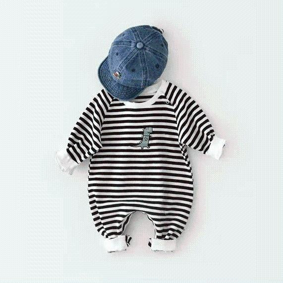 Yahir Dinosaur Baby Romper - MomyMall 3-6 Months / Black