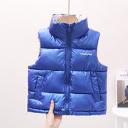 Yang High Collar Winter Puffer Vest - MomyMall 3-4 Years / Blue