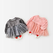 Yuki Dots & Bow Tulle Skirt Romper - MomyMall