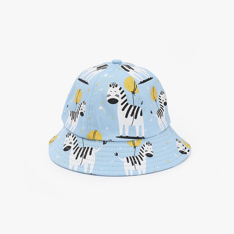 Cartoon Zebra Baby Bucket Hat - MomyMall Blue