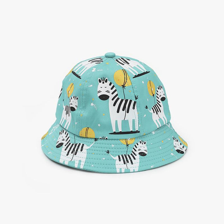 Cartoon Zebra Baby Bucket Hat - MomyMall Green