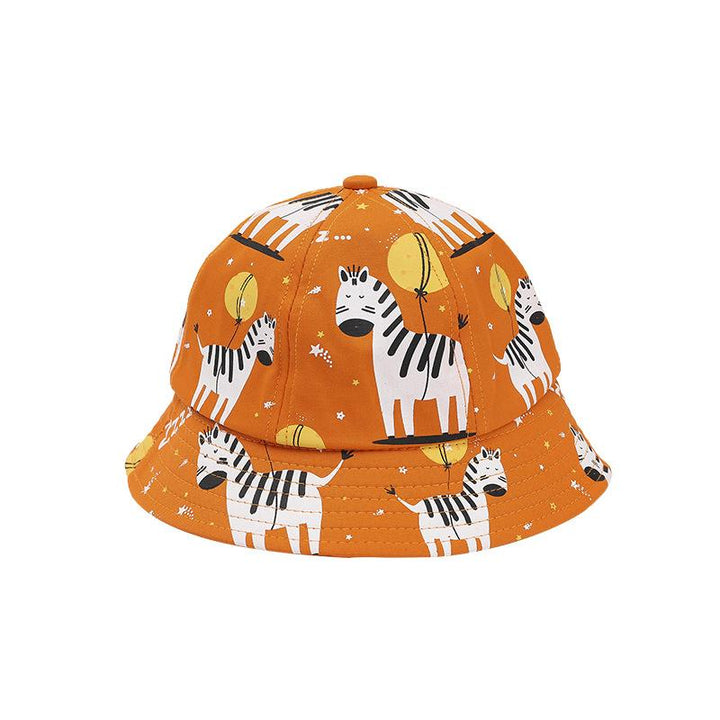 Cartoon Zebra Baby Bucket Hat - MomyMall Orange