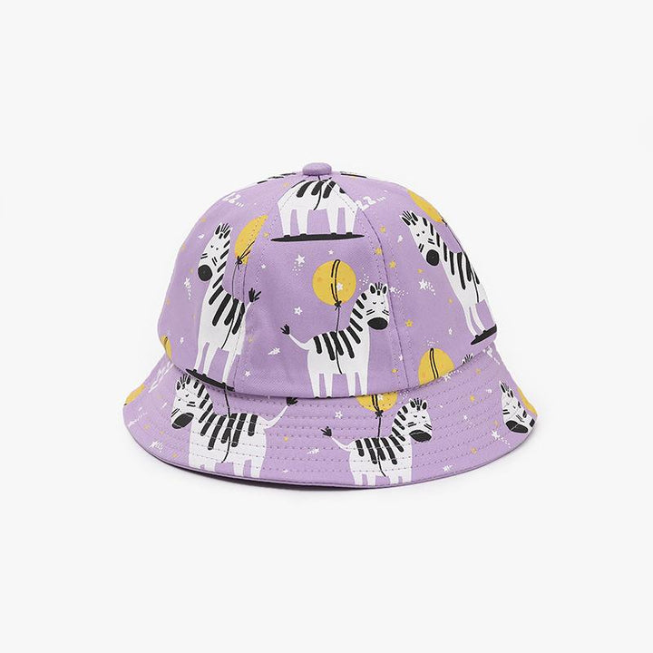 Cartoon Zebra Baby Bucket Hat - MomyMall Purple